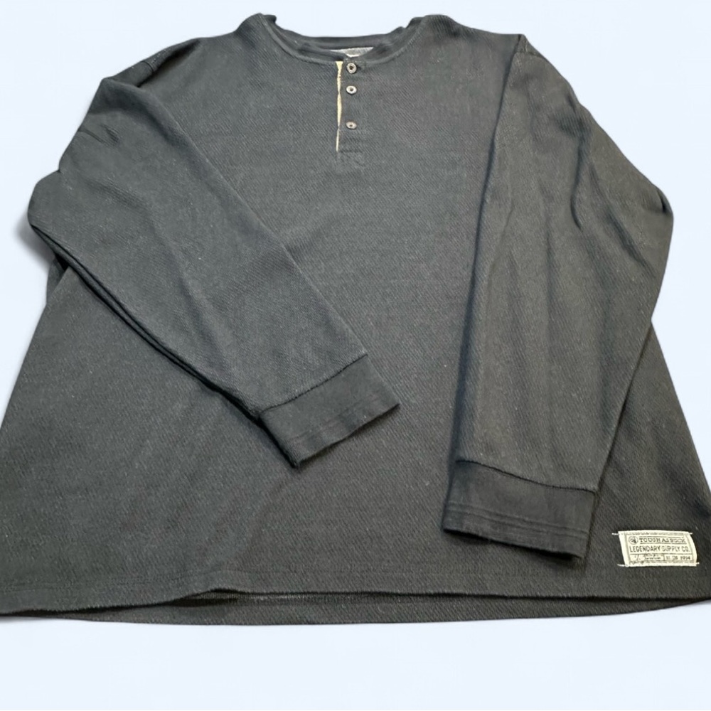 Legendary Whitetails : Hunting Gear Men’s 3XL Black Henley Long Sleeve Top